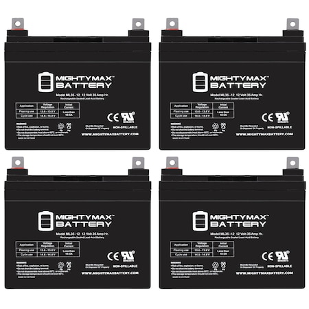 12V 35AH SLA Replacement Battery for Ariens/Gravely 1640H - 4 Pack